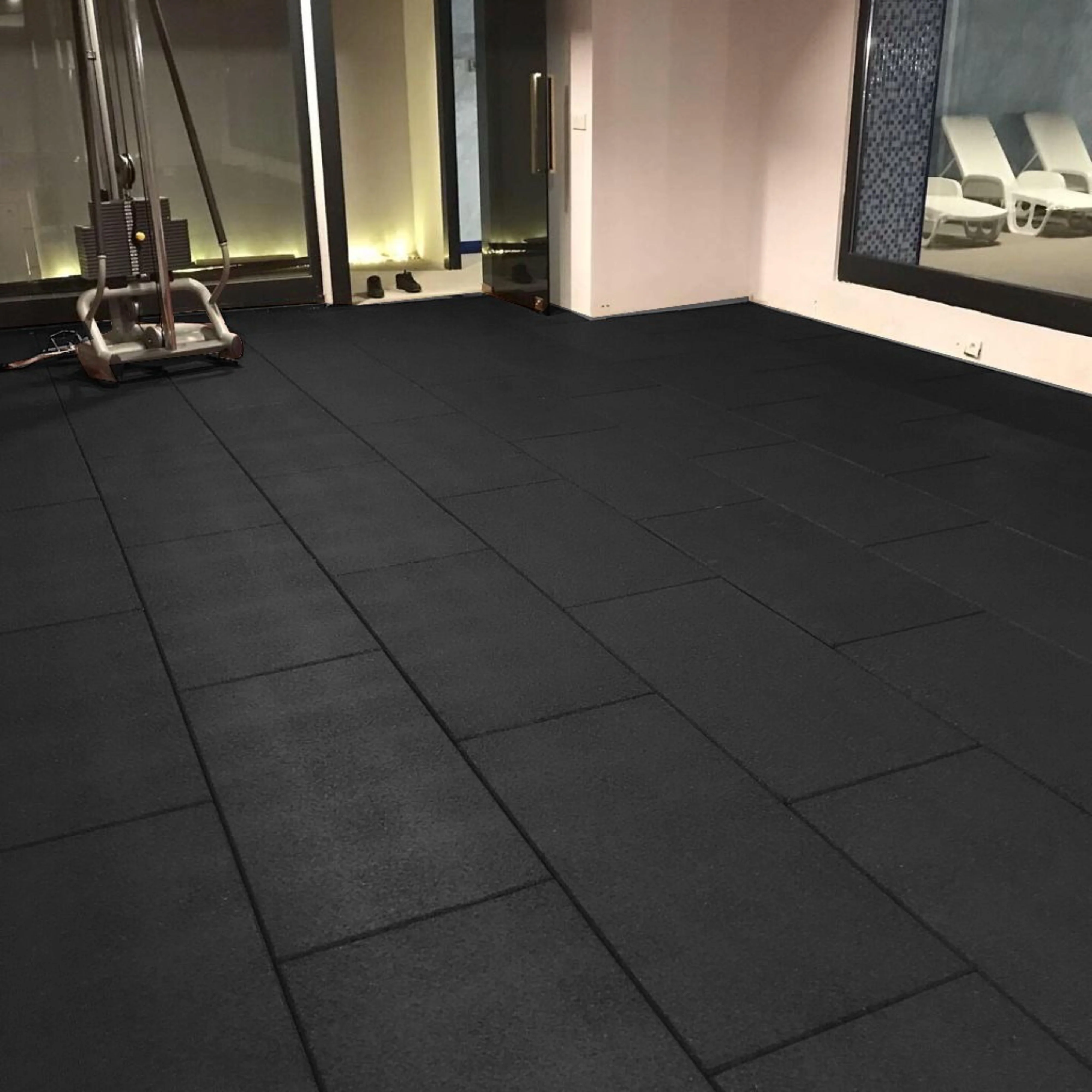 27m2 double garage package, BeFit Flatline Black Rubber Gym Flooring