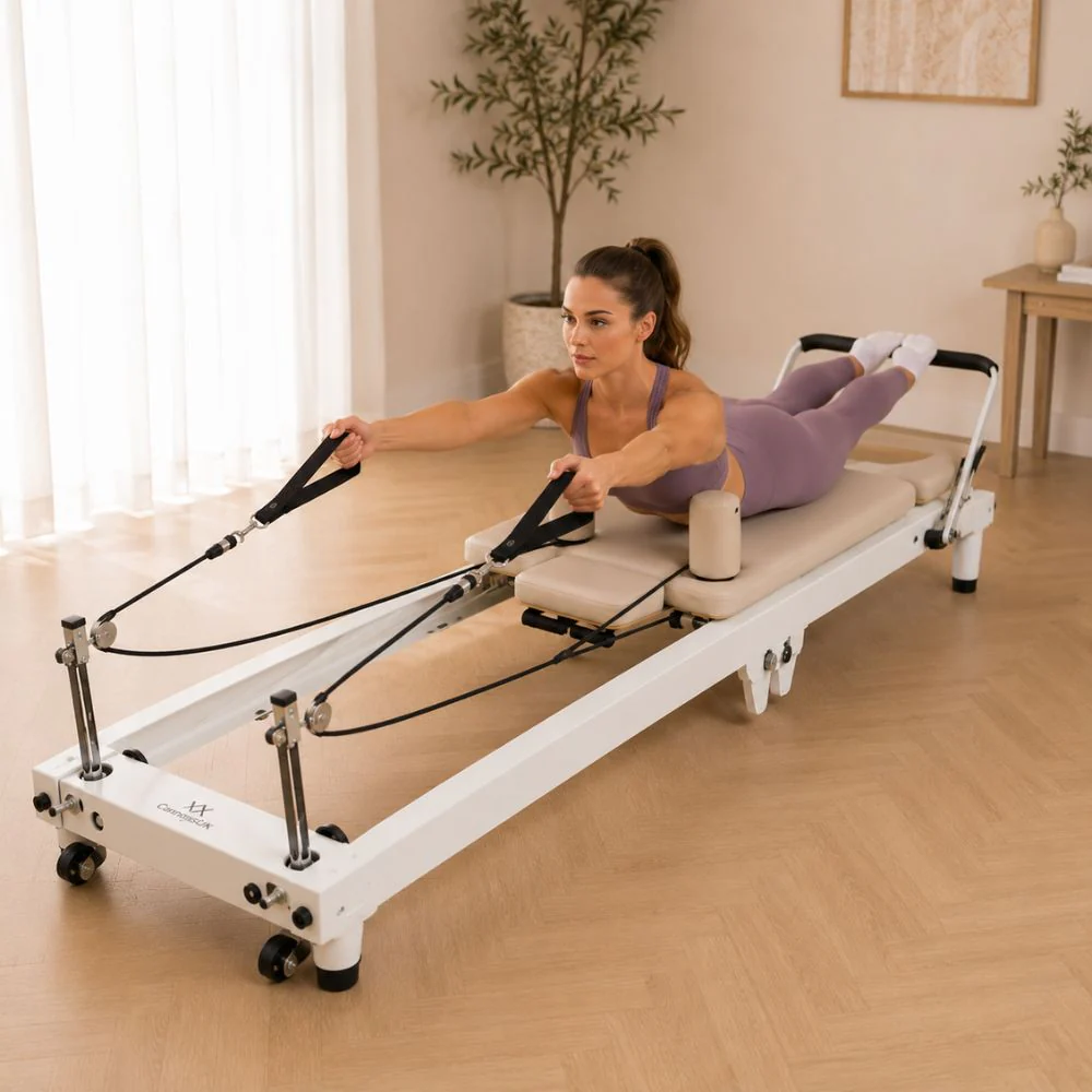 Cannons UK Home Pilates Reformer Bed | Foldable Pilates Machine - Image 19